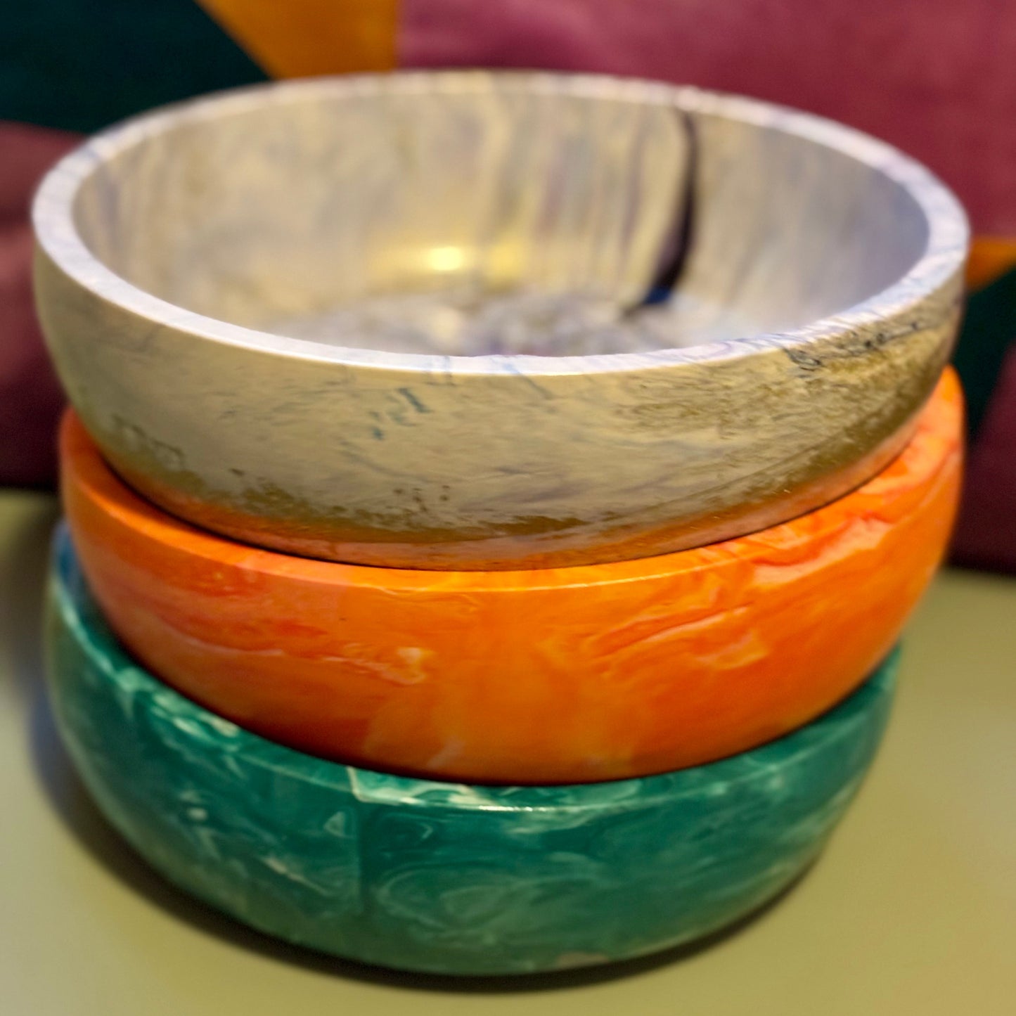 Hand-Marbled Jesmonite Bowl